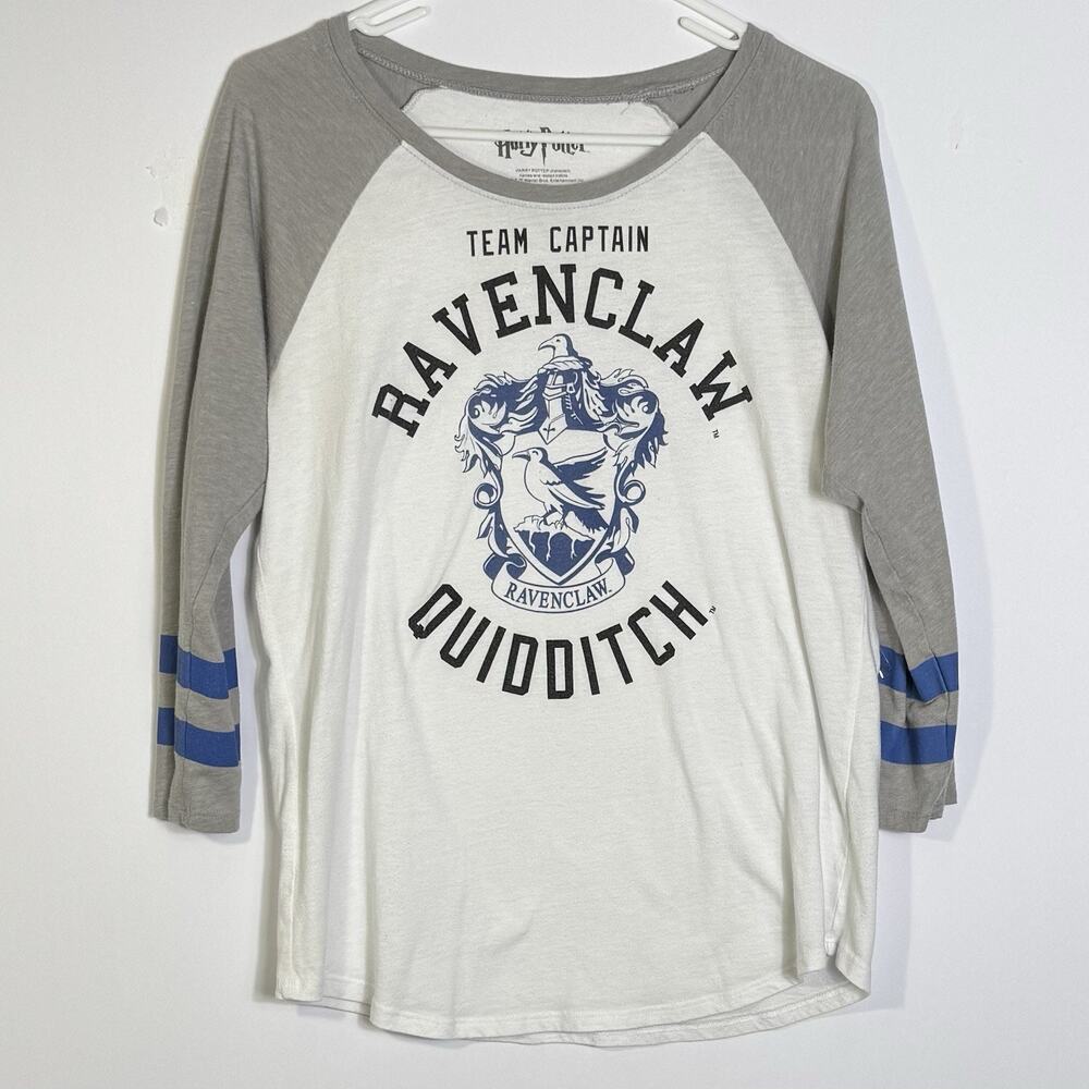 Harry Potter Ravenclaw Quidditch Team‎ Captain 3/4 Sleeve Baseball Tee Shirt L
